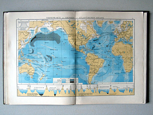 Andree-Putzger's Gymnasial- und Realschul-Atlas, 1890
19.20. Tiefenkarte des Grossen und Atlantischen Ozeans