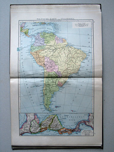 Andree-Putzger's Gymnasial- und Realschul-Atlas, 1890
29.30. Politische Karte von Südamerika