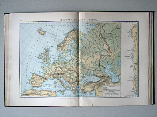 Andree-Putzger's Gymnasial- und Realschul-Atlas, 1890
39.40. Physikalische Karte von Europa