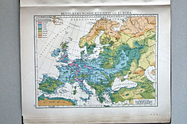 Andree-Putzger's Gymnasial- und Realschul-Atlas, 1890
45. Bevölkerungsdichtigkeit von Europa