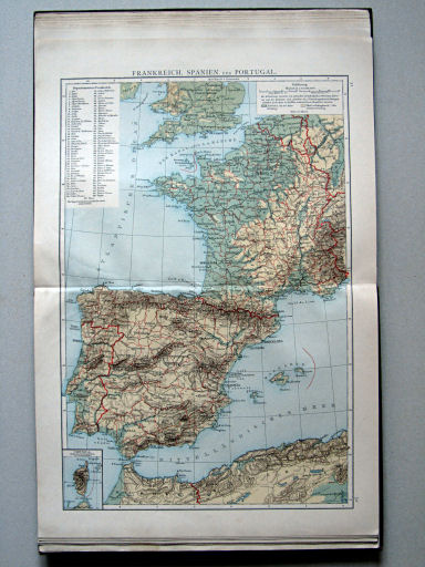 Andree-Putzger's Gymnasial- und Realschul-Atlas, 1890
51.52. Frankreich, Spanien und Portugal