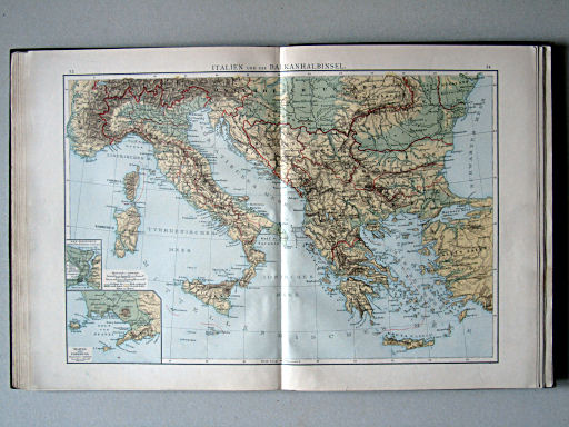Andree-Putzger's Gymnasial- und Realschul-Atlas, 1890
53.54. Italien und die Balkanhalbinsel