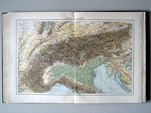 Andree-Putzger's Gymnasial- und Realschul-Atlas, 1890
59.60. Karte der Alpen