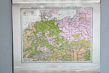 Andree-Putzger's Gymnasial- und Realschul-Atlas, 1890
65. Mittlere Jahrestemperatur von Deutschland