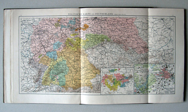 Andree-Putzger's Gymnasial- und Realschul-Atlas, 1890
71.72. Politische Karte von Deutschland. Südliches Blatt