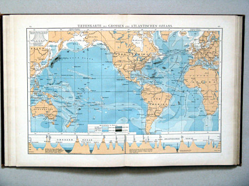 Andree-Putzger's Gymnasial- und Realschul-Atlas, 1893
19.20. Tiefenkarte des Grossen und Atlantischen Ozeans
