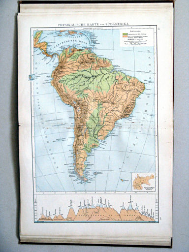 Andree-Putzger's Gymnasial- und Realschul-Atlas, 1893
27.28. Physikalische Karte von Südamerika