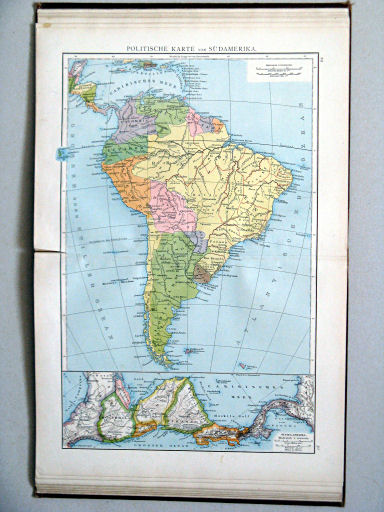 Andree-Putzger's Gymnasial- und Realschul-Atlas, 1893
29.30. Politische Karte von Südamerika