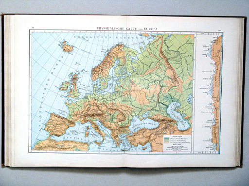 Andree-Putzger's Gymnasial- und Realschul-Atlas, 1893
39.40. Physikalische Karte von Europa
