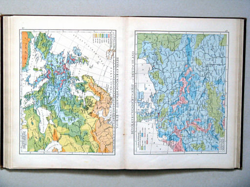 Andree-Putzger's Gymnasial- und Realschul-Atlas, 1893
45. Bevölkerungsdichtigkeit von Europa
46. Bevölkerungsdichtigkeit von Deutschland