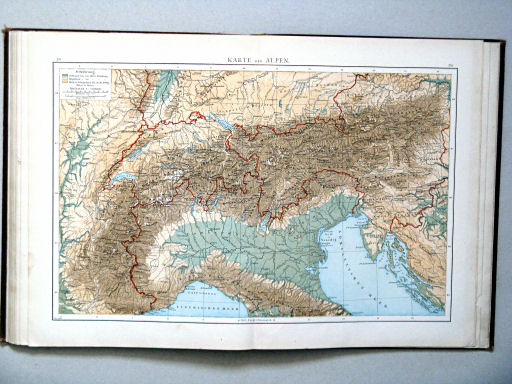 Andree-Putzger's Gymnasial- und Realschul-Atlas, 1893
59.60. Karte der Alpen