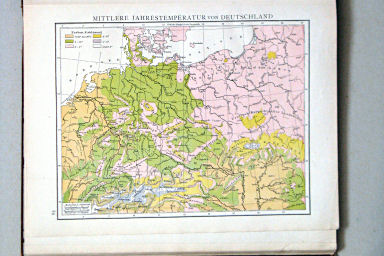 Andree-Putzger's Gymnasial- und Realschul-Atlas, 1893
65. Mittlere Jahrestemperatur von Deutschland