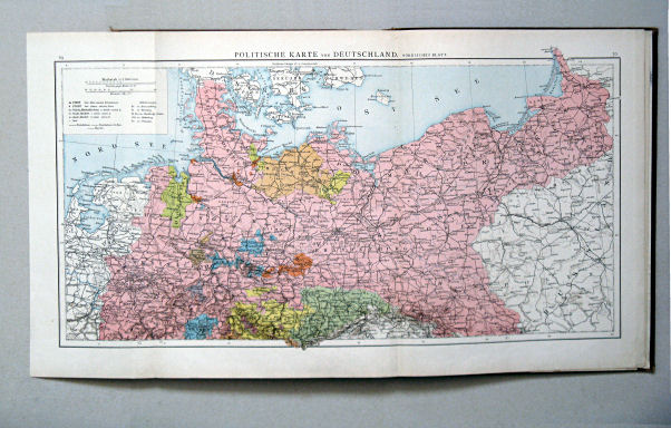 Andree-Putzger's Gymnasial- und Realschul-Atlas, 1893
69.70. Politische Karte von Deutschland. Nördliches Blatt