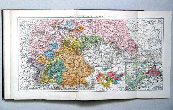 Andree-Putzger's Gymnasial- und Realschul-Atlas, 1893
71.72. Politische Karte von Deutschland. Südliches Blatt