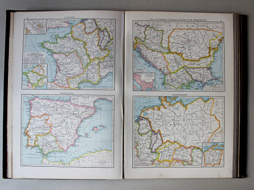 Droysens Historischer Handatlas, 1886
16. Gallien. Hispanien
17. Die unteren Donauländer zur Römerzeit. Germanien