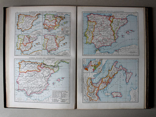 Droysens Historischer Handatlas, 1886
64. Karten zur spanischen Geschichte. Spanien zur Zeit der Omejjaden
65a. Spanien seit dem XVI. Jahrhundert