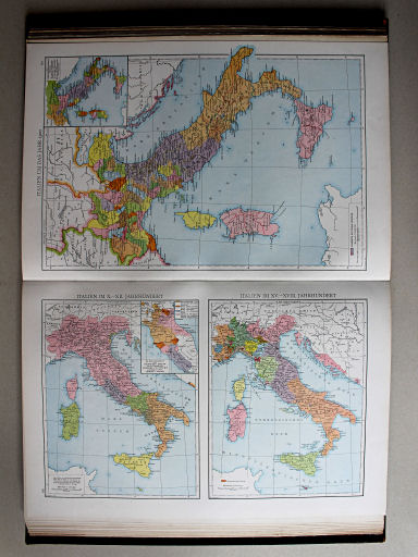 Droysens Historischer Handatlas, 1886
66. Italien im X.-XII. Jahrhundert. Italien im XV.-XVIII. Jahrhundert