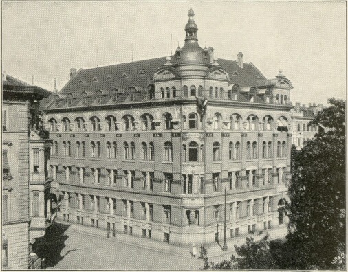 Das Verlagshaus von Velhagen & Klasing in Leipzig.