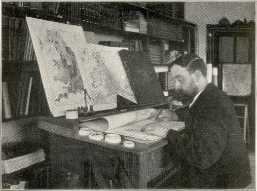 Der kartographische Zeichner.