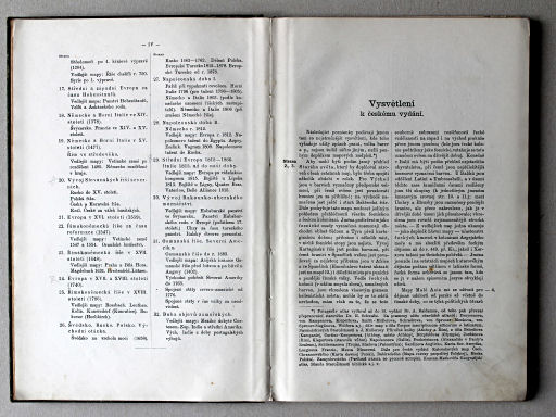 Putzgerův historický školní atlas, Čechy, 1911
Inhoudsopgave 2, toelichting 1 / Table of contents 2, explanations 1
