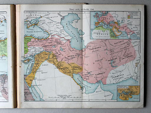 Putzgerův historický školní atlas, Čechy, 1911
3. Starý svět, východní část