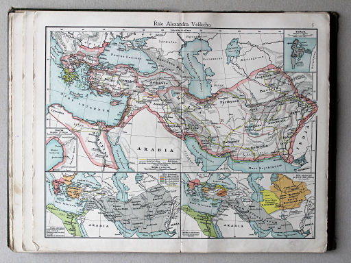 Putzgerův historický školní atlas, Čechy, 1911
5. Říše Alexandra Velikého