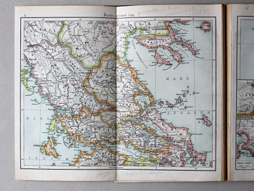 Putzgerův historický školní atlas, Čechy, 1911
6. Řecko, severní část