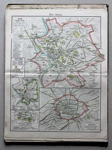 Putzgerův historický školní atlas, Čechy, 1911
8. Řím. Athény