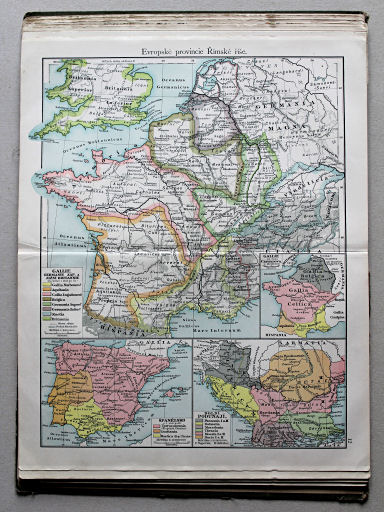 Putzgerův historický školní atlas, Čechy, 1911
12. Evropské provincie Římské říše