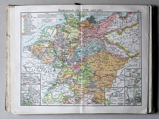 Putzgerův historický školní atlas, Čechy, 1911
25. Římskoněmecká říše v XVIII. století (1786)