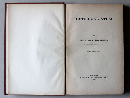 Shepherd, Historical Atlas, 1927
Titelpagina / Title page