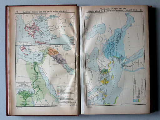 Shepherd, Historical Atlas, 1927
4. Mycenean Greece and the Orient about 1450 B. C.