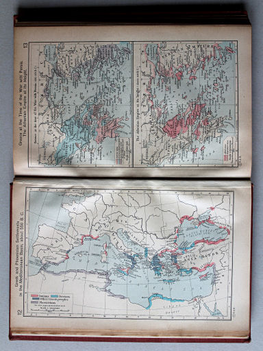 Shepherd, Historical Atlas, 1927
12. Greek and Phoenician Settlements in the Mediterranean Basin, about 550 B. C.