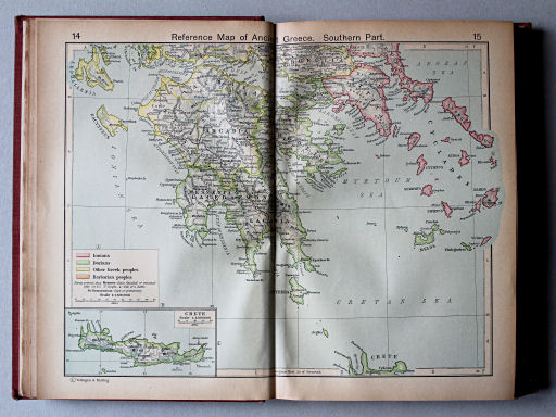 Shepherd, Historical Atlas, 1927
14.15. Reference Map of Ancient Greece. Southern Part