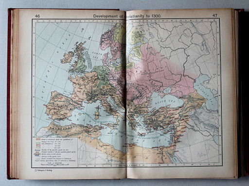 Shepherd, Historical Atlas, 1927
46.47. Development of Christianity to 1300