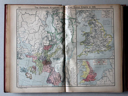 Shepherd, Historical Atlas, 1927
50.51. The Germanic Kingdoms and the East Roman Empire in 486