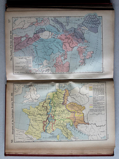 Shepherd, Historical Atlas, 1927
56. Disruption of the Carolingian Empire, 843-888