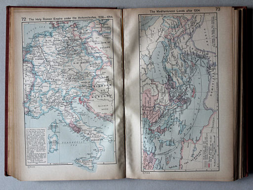 Shepherd, Historical Atlas, 1927
72. The Holy Roman Empire under the Hohenstaufen, 1138-1254