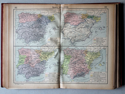 Shepherd, Historical Atlas, 1927
82.83. Spain, 910-1492