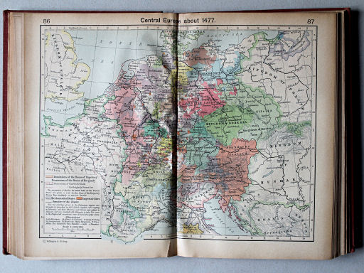 Shepherd, Historical Atlas, 1927
86.87. Central Europe about 1477