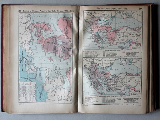 Shepherd, Historical Atlas, 1927
89. The Byzantine Empire, 1265-1355