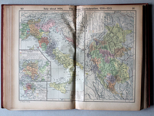 Shepherd, Historical Atlas, 1927
90. Italy about 1494