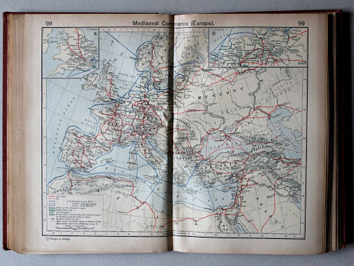 Shepherd, Historical Atlas, 1927
98.99. Mediaeval Commerce (Europe)