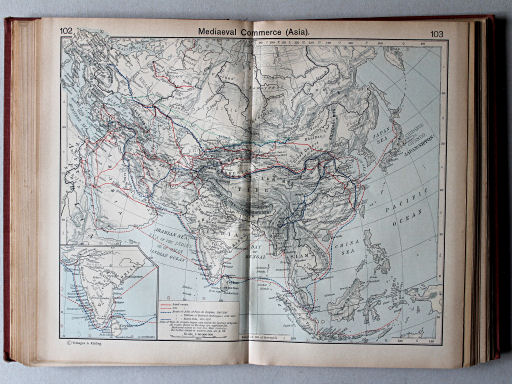 Shepherd, Historical Atlas, 1927
102.103. Mediaeval Commerce (Asia)