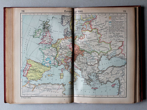Shepherd, Historical Atlas, 1927
118.119. Europe about 1560
