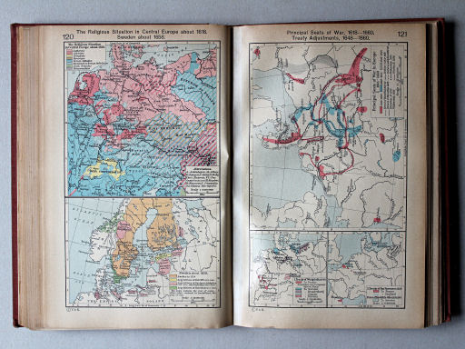 Shepherd, Historical Atlas, 1927
120. The Religious Situation in Central Europe about 1618. Sweden about 1658