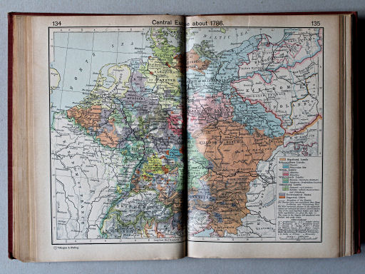 Shepherd, Historical Atlas, 1927
134.135. Central Europe about 1786
