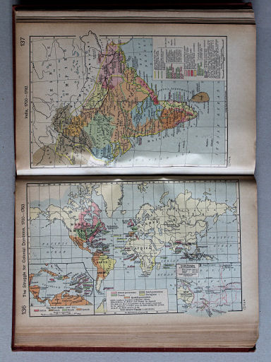 Shepherd, Historical Atlas, 1927
136. The Struggle for Colonial Dominion, 1700-1763