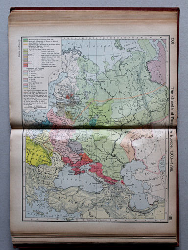Shepherd, Historical Atlas, 1927
138.139. The Growth of Russia in Europe, 1300-1796