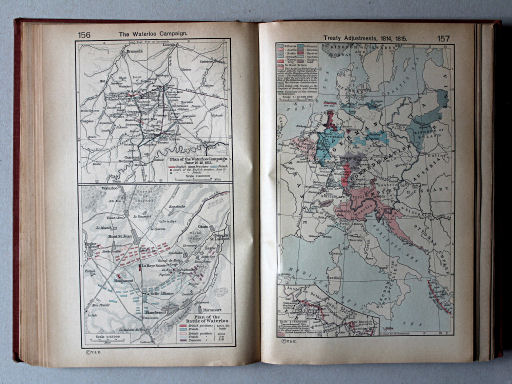 Shepherd, Historical Atlas, 1927
156. The Waterloo Campaign
157. Treaty Adjustments, 1814, 1815